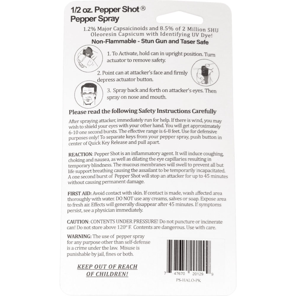 Pepper Shot 1.2% MC 1/2 oz Halo Holster Pink view 5